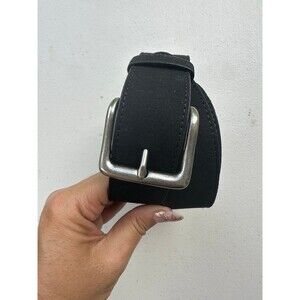 Belts Men's Casual Jean Genuine Suede Leather Silver Hardware Belt 38